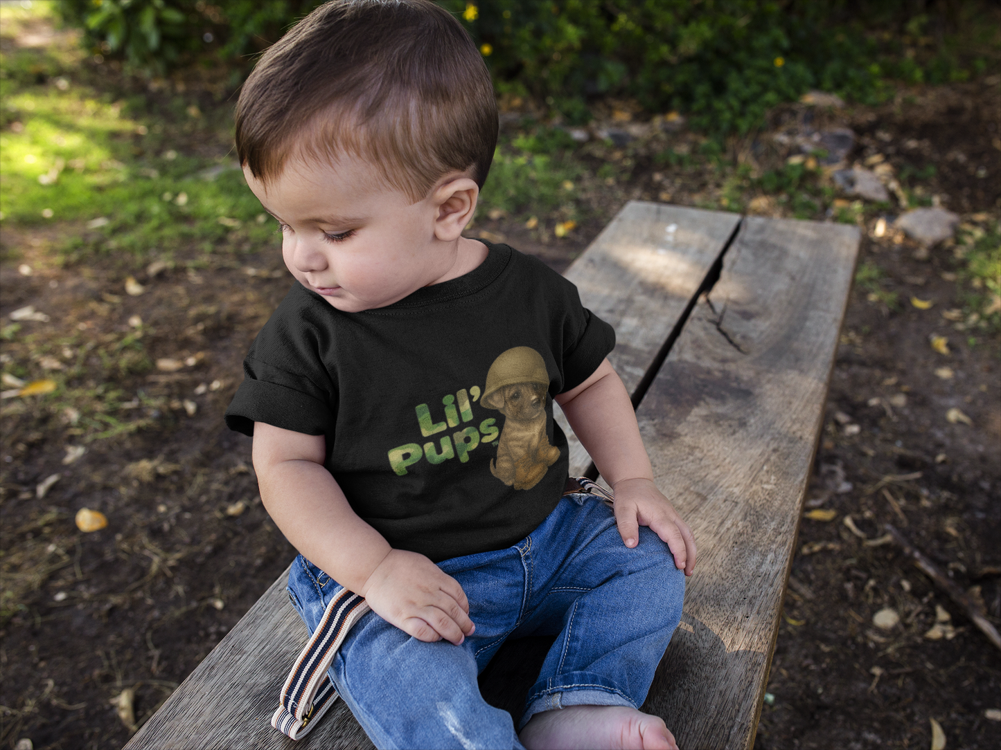 Lil’ Pups – Standing Proud for Our Troops Bubba Short Sleeve Toddler T-Shirt