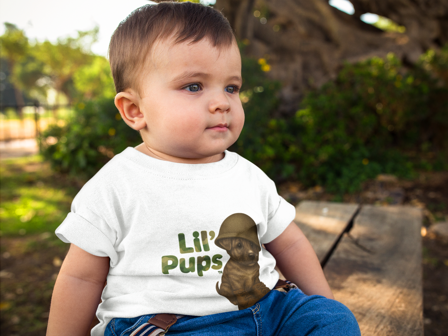 Lil’ Pups – Standing Proud for Our Troops Bubba Short Sleeve Toddler T-Shirt