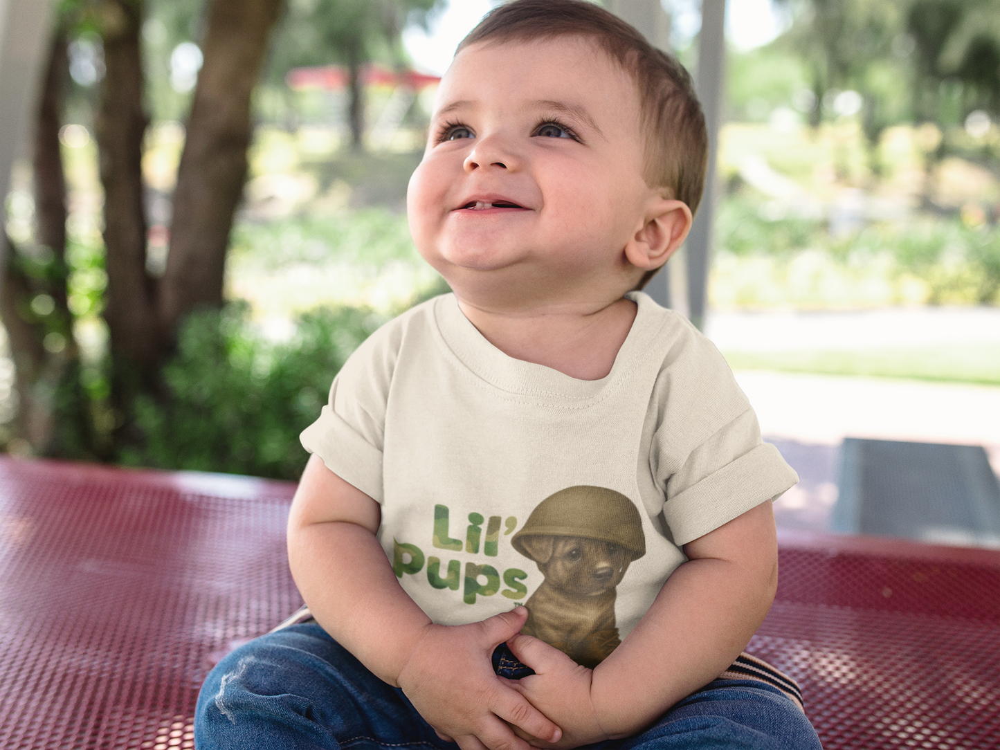 Lil’ Pups – Standing Proud for Our Troops Bubba Short Sleeve Toddler T-Shirt