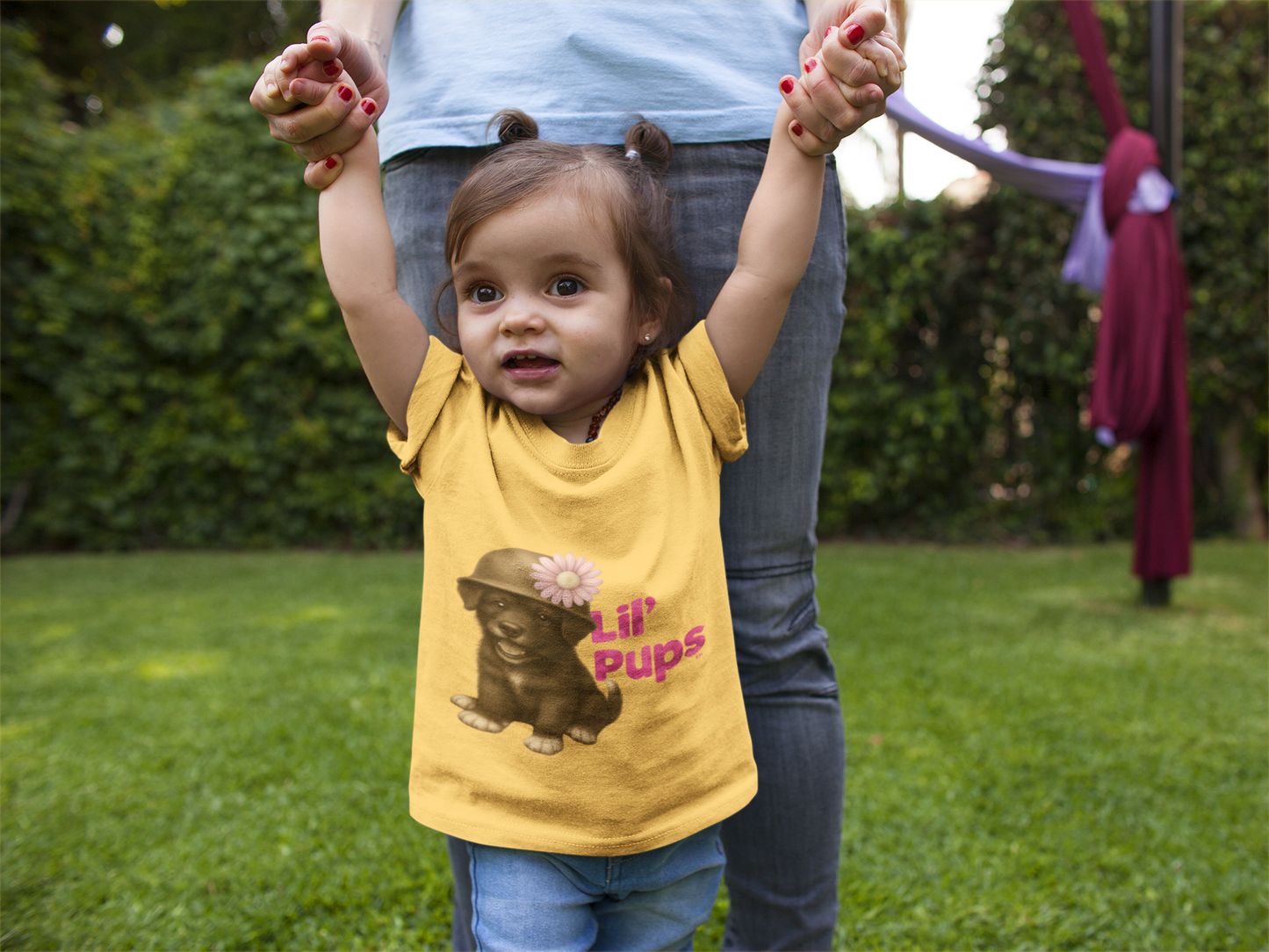Lil’ Pups – Standing Proud for Our Troops Daisy Toddler Short Sleeve T-Shirt