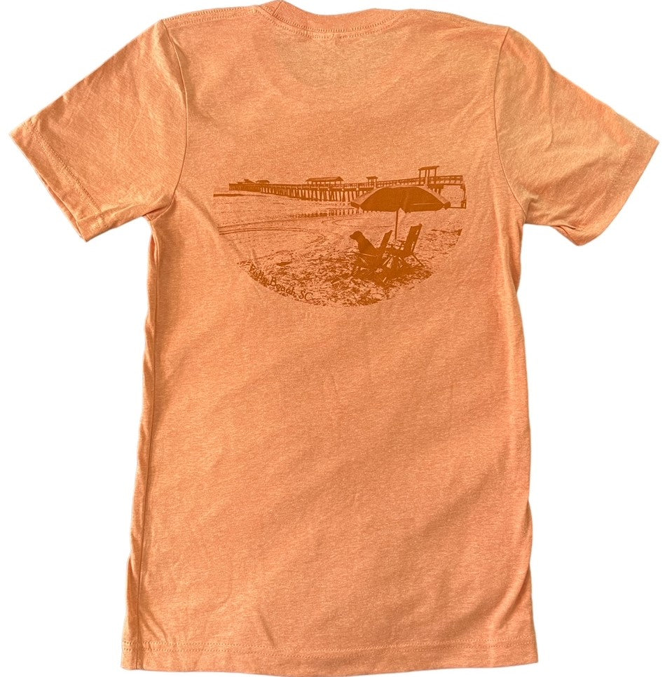 Folly Beach New Pier Short Sleeve Adult T-Shirt