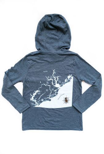Charleston Waterways Hooded Youth Long Sleeve T-shirt